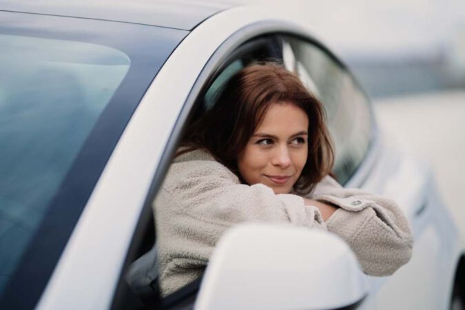 Woman in a Car