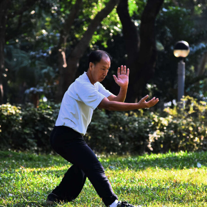 Man performing tai chi