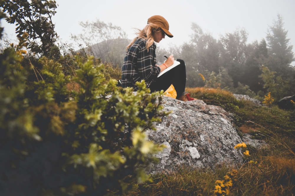 Journal writing in nature